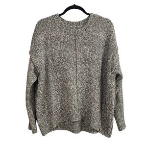 ROOTS Canada Women’s Oversized Heathered Gray Crew Neck Sweater XL